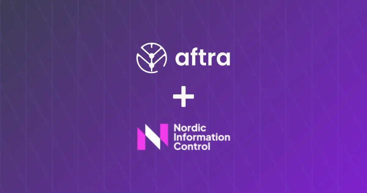 Aftra and NIC logos on a purple gradient background