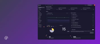 Screenshot of the Aftra dashboard in dark mode on a purple gradient background