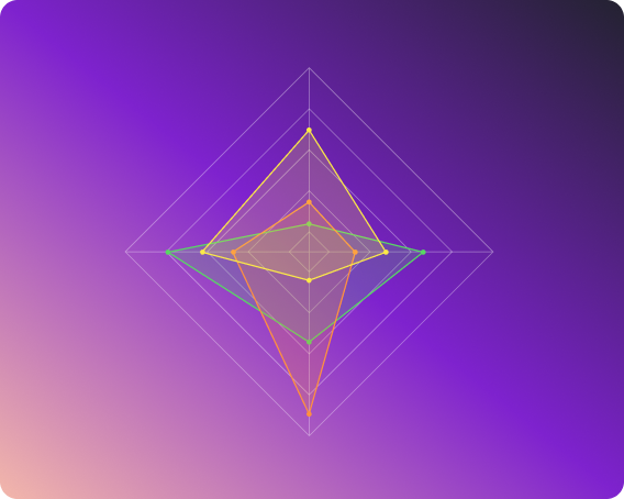 Abstract triangular graphic with a purple gradient