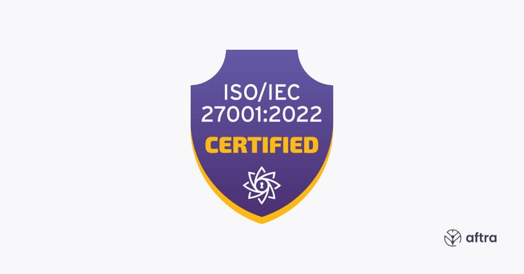 ISO/IEC 27001:2022 certification badge
