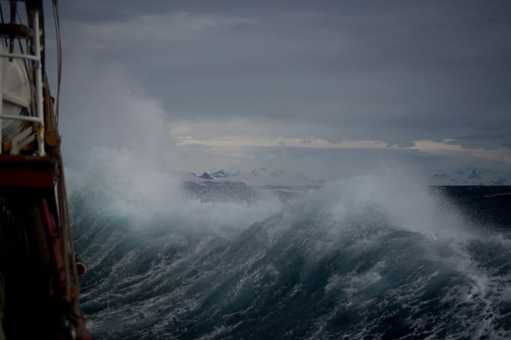 Photo of rough seas