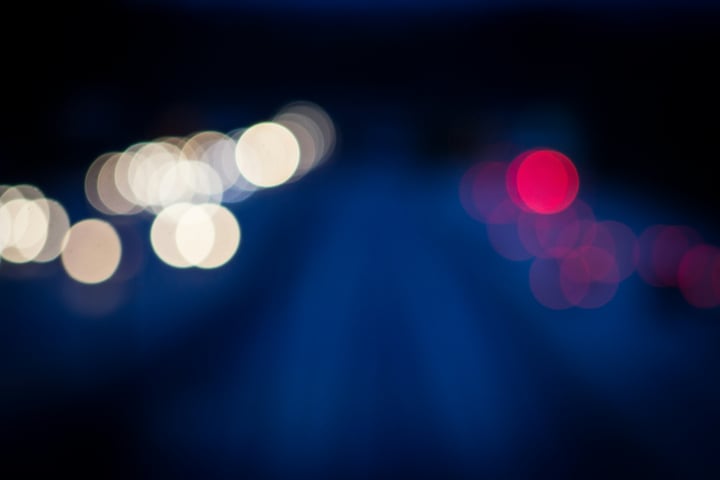 Photograph of blurry lights