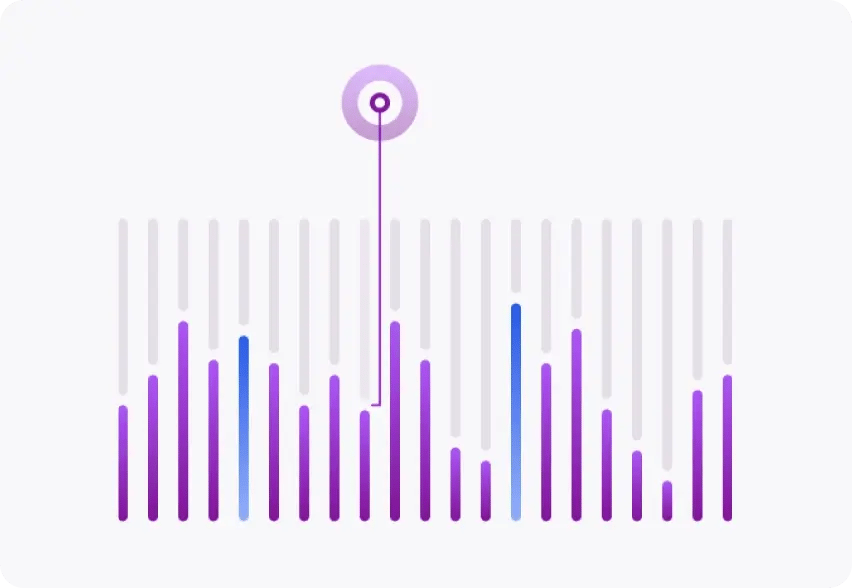Abstract illustration with purple lines symbolizing a scanner