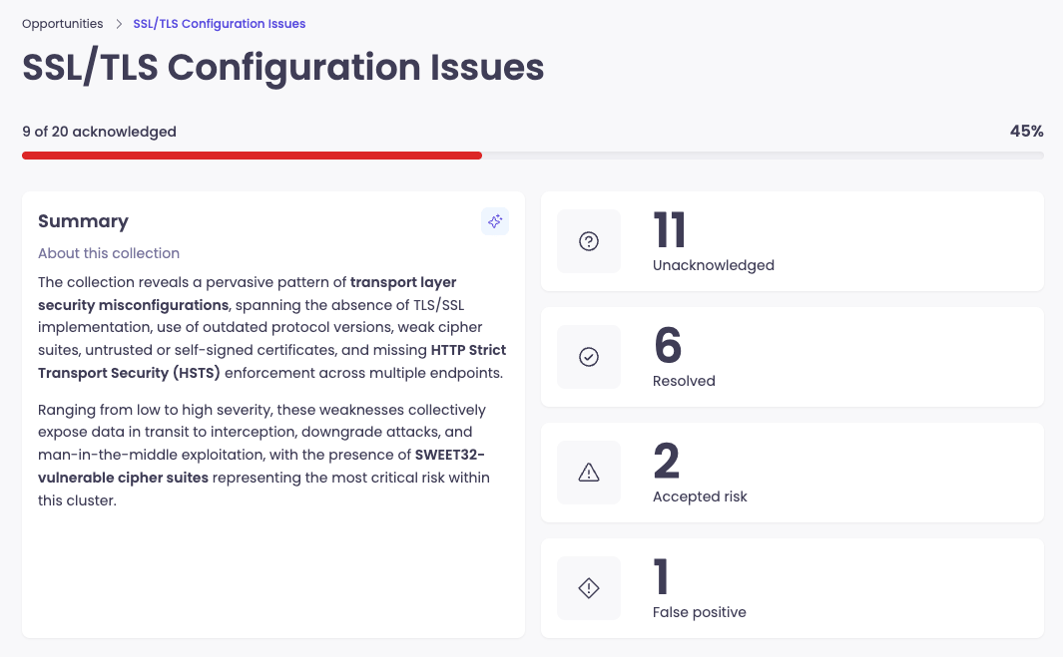 Screenshot of Aftra's new Opportunity collections