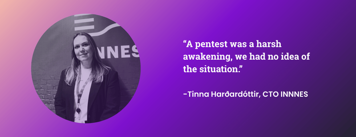 Headshot of Tinna from Innnes on left with quote on right