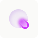 Abstract icon with circles pink