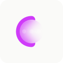 Abstract pink icon with circles