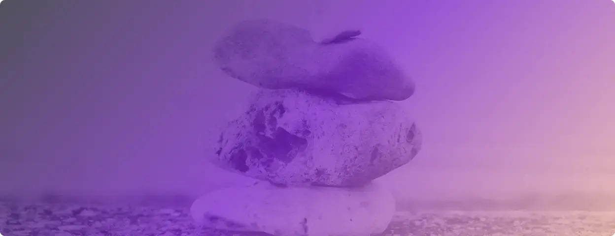 Up close photo of stacked rocks