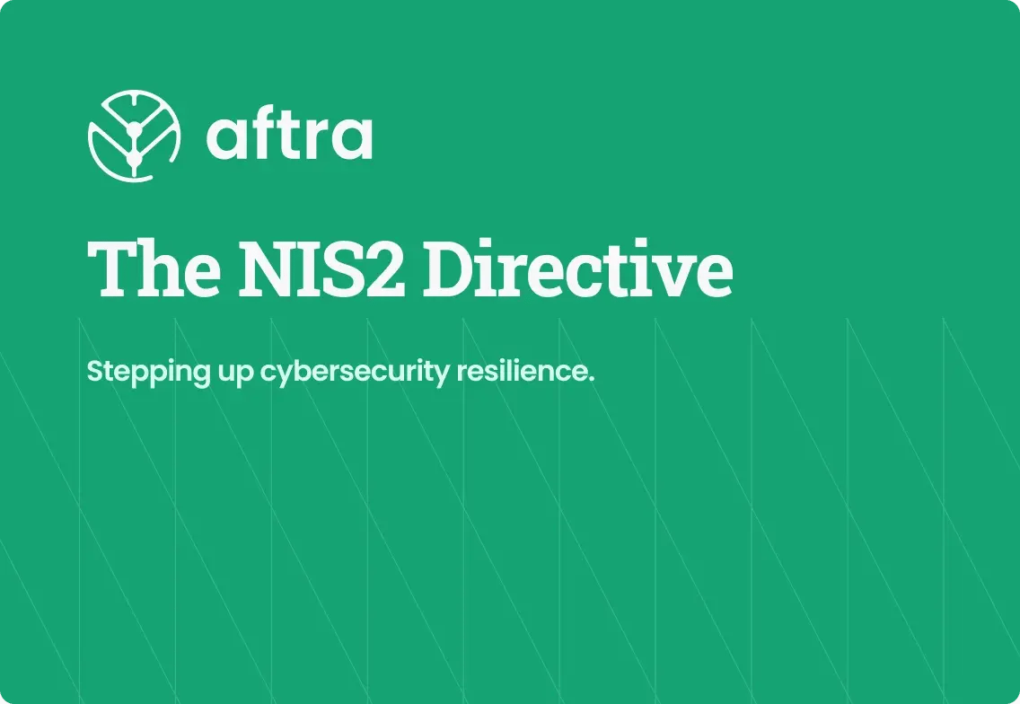 Green image with Aftra logo and "NIS2 Directive" written on it